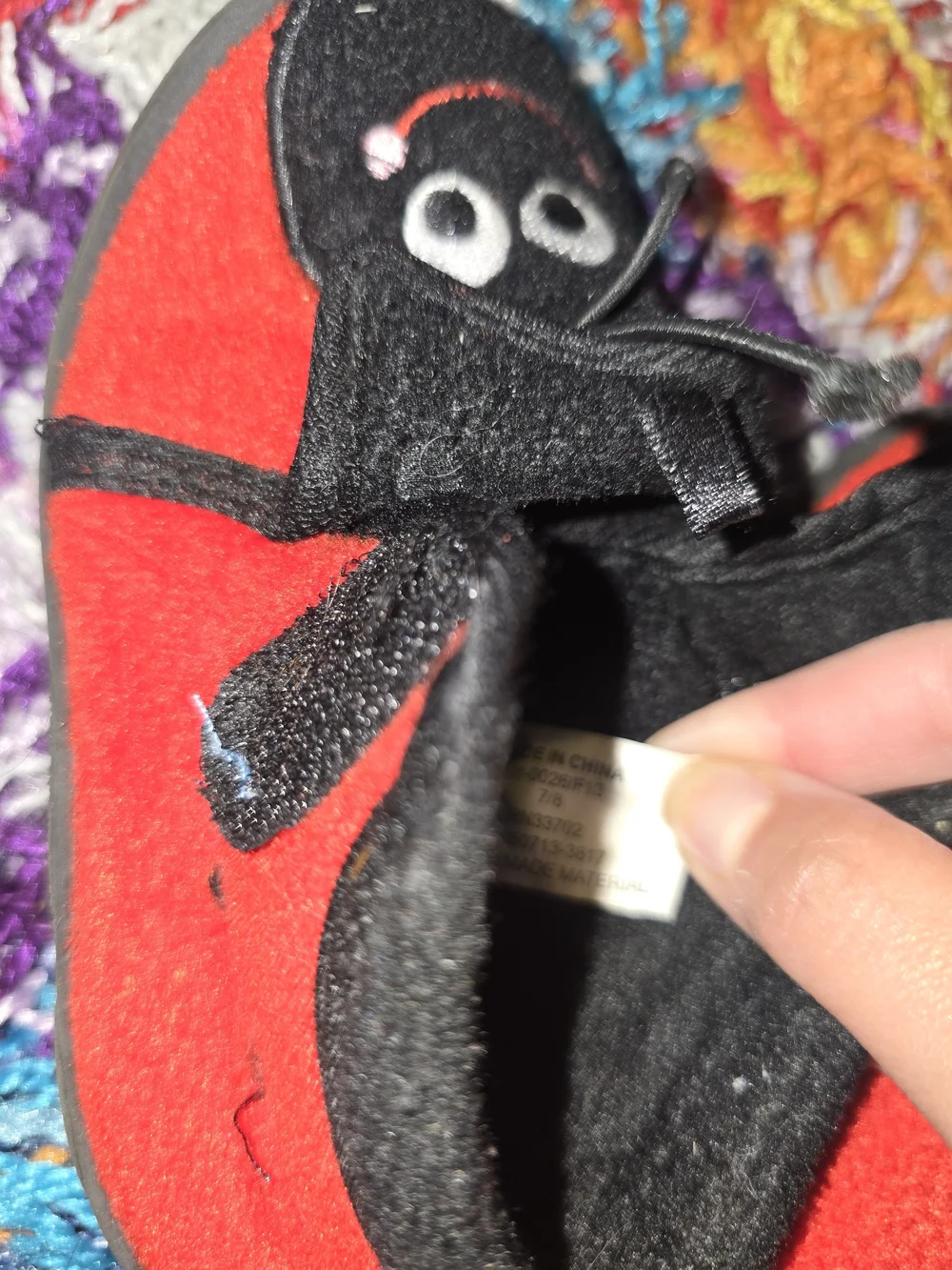 Toddler Red Ladybug Slippers - Soft Indoor Shoes